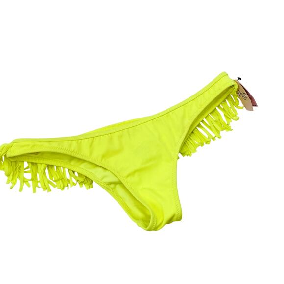 Victoria's Secret Neon Yellow the classic itsy fringe bikini bottoms - Picture 4 of 6